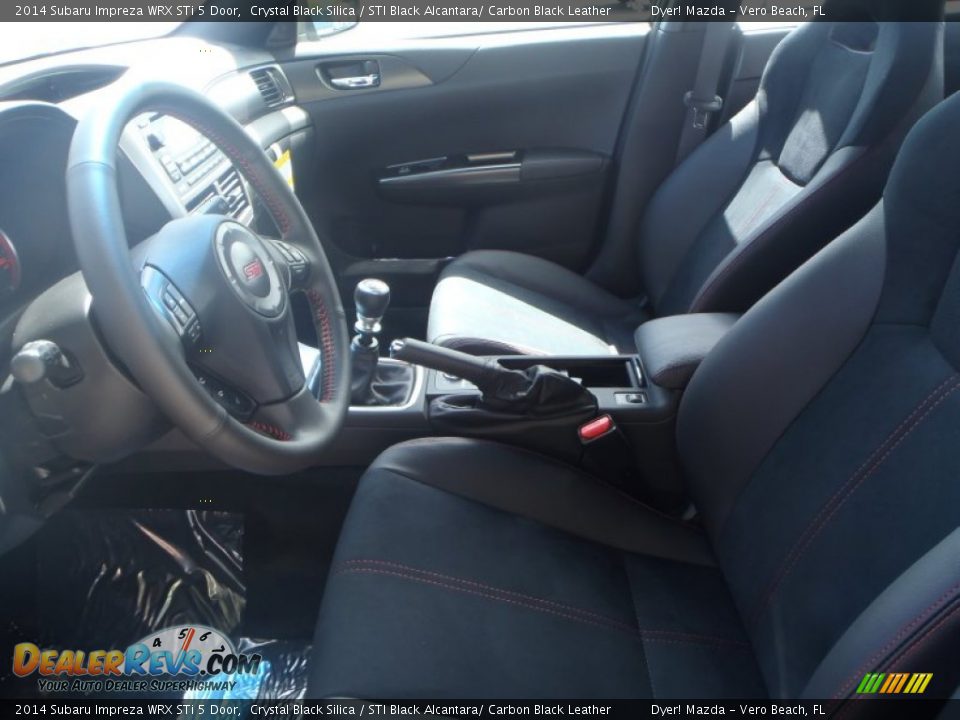 2014 Subaru Impreza WRX STi 5 Door Crystal Black Silica / STI Black Alcantara/ Carbon Black Leather Photo #6