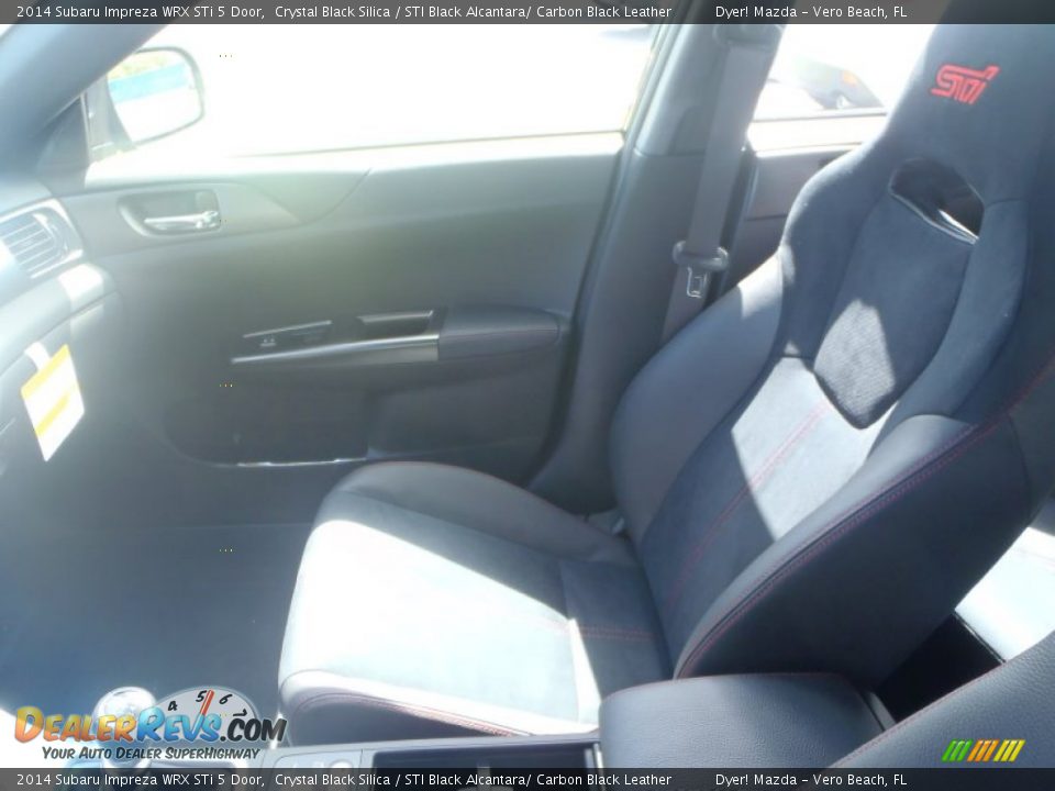 2014 Subaru Impreza WRX STi 5 Door Crystal Black Silica / STI Black Alcantara/ Carbon Black Leather Photo #12