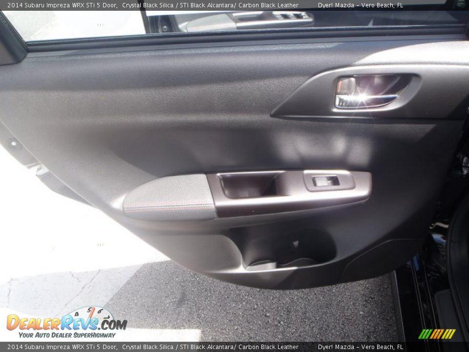 2014 Subaru Impreza WRX STi 5 Door Crystal Black Silica / STI Black Alcantara/ Carbon Black Leather Photo #13