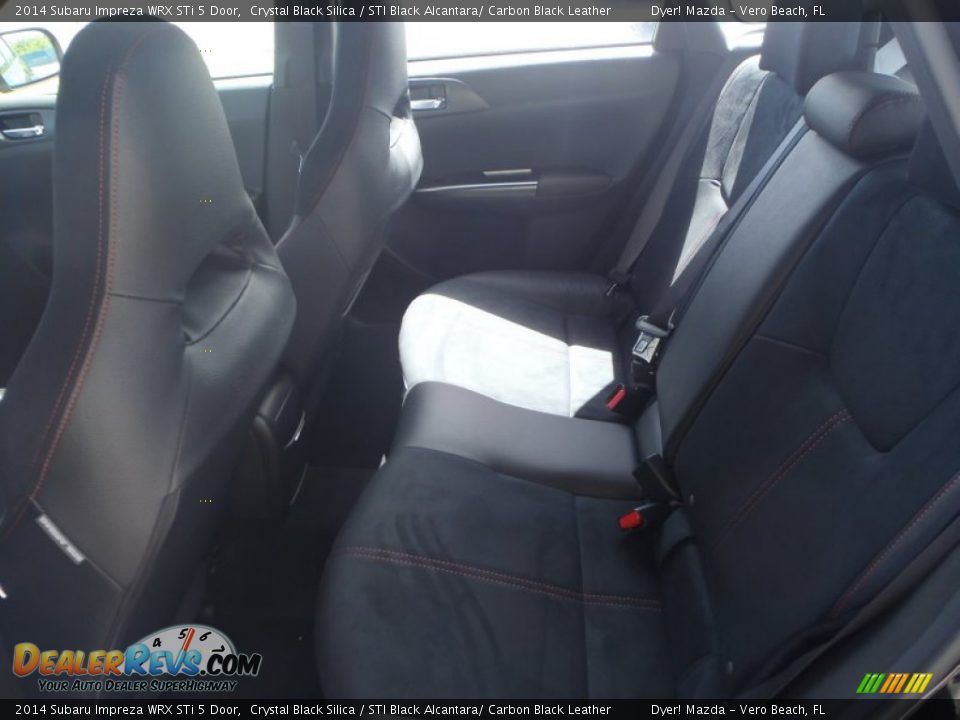 2014 Subaru Impreza WRX STi 5 Door Crystal Black Silica / STI Black Alcantara/ Carbon Black Leather Photo #14