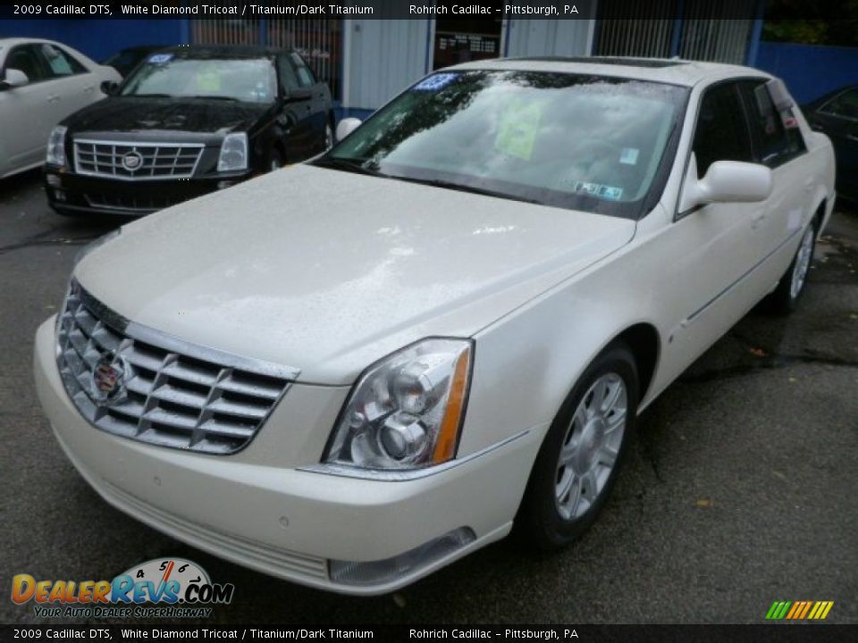 2009 Cadillac DTS White Diamond Tricoat / Titanium/Dark Titanium Photo #1