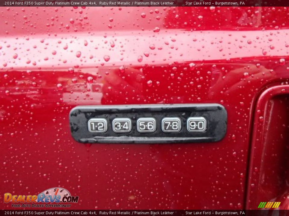 2014 Ford F350 Super Duty Platinum Crew Cab 4x4 Ruby Red Metallic / Platinum Black Leather Photo #8