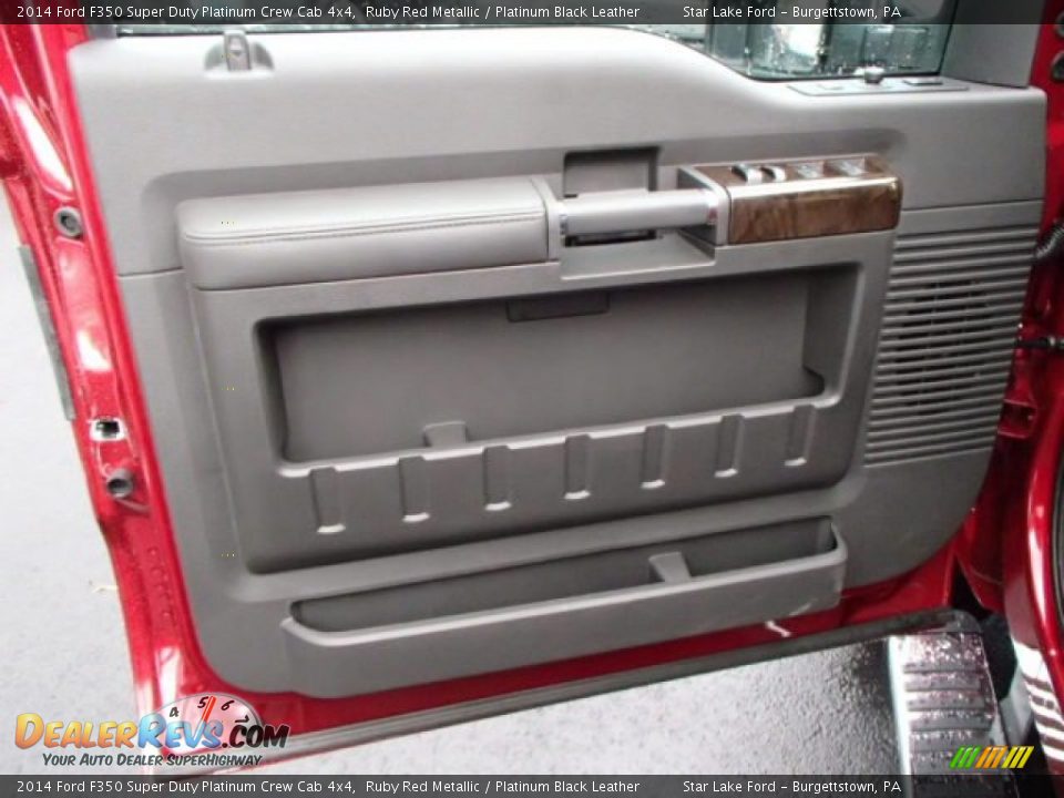 2014 Ford F350 Super Duty Platinum Crew Cab 4x4 Ruby Red Metallic / Platinum Black Leather Photo #10