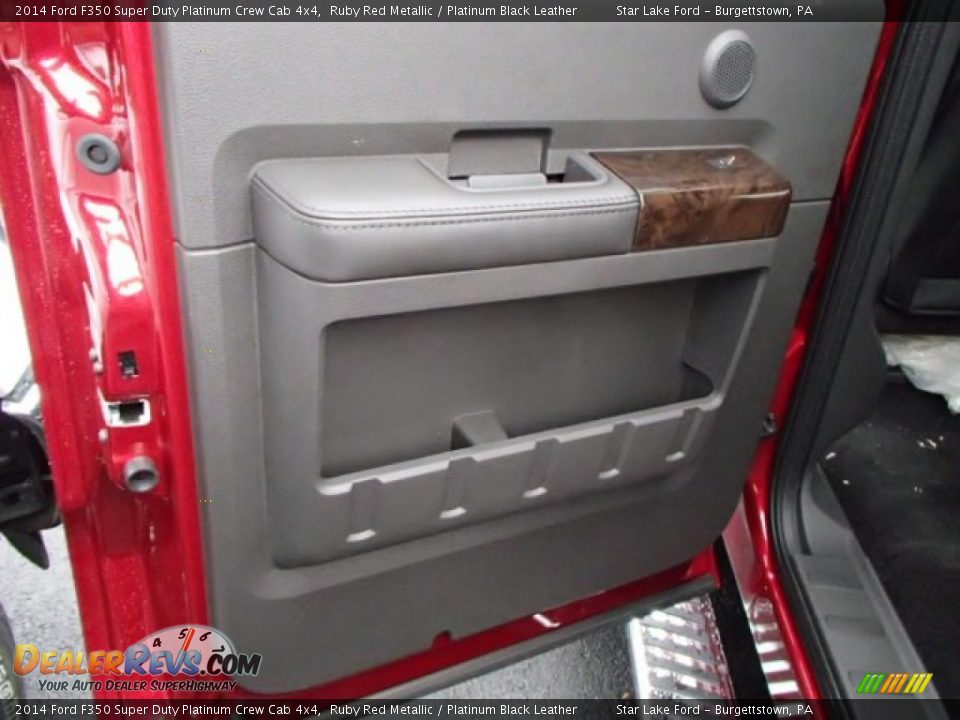 2014 Ford F350 Super Duty Platinum Crew Cab 4x4 Ruby Red Metallic / Platinum Black Leather Photo #12
