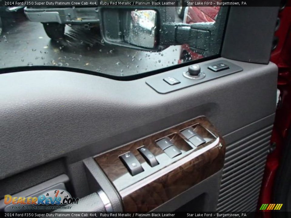 2014 Ford F350 Super Duty Platinum Crew Cab 4x4 Ruby Red Metallic / Platinum Black Leather Photo #14