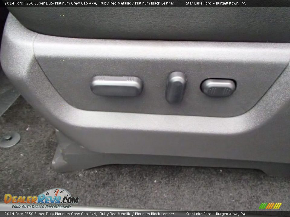 2014 Ford F350 Super Duty Platinum Crew Cab 4x4 Ruby Red Metallic / Platinum Black Leather Photo #15