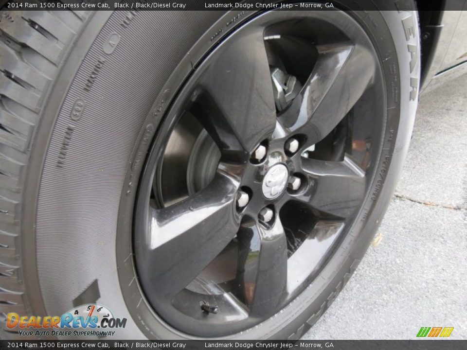 2014 Ram 1500 Express Crew Cab Black / Black/Diesel Gray Photo #5