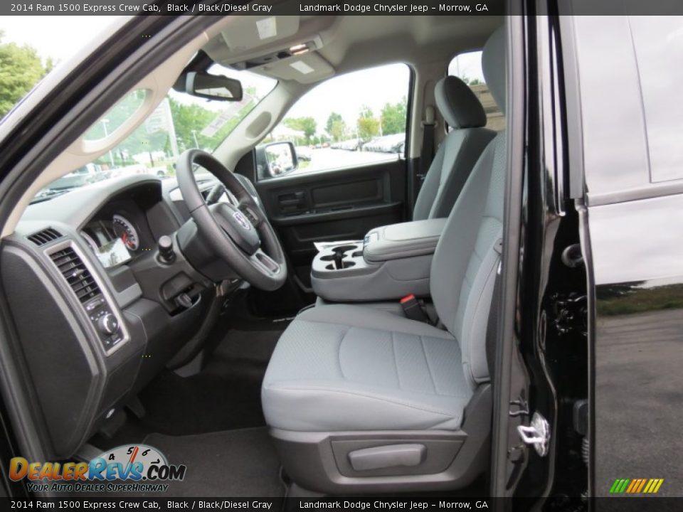 2014 Ram 1500 Express Crew Cab Black / Black/Diesel Gray Photo #6