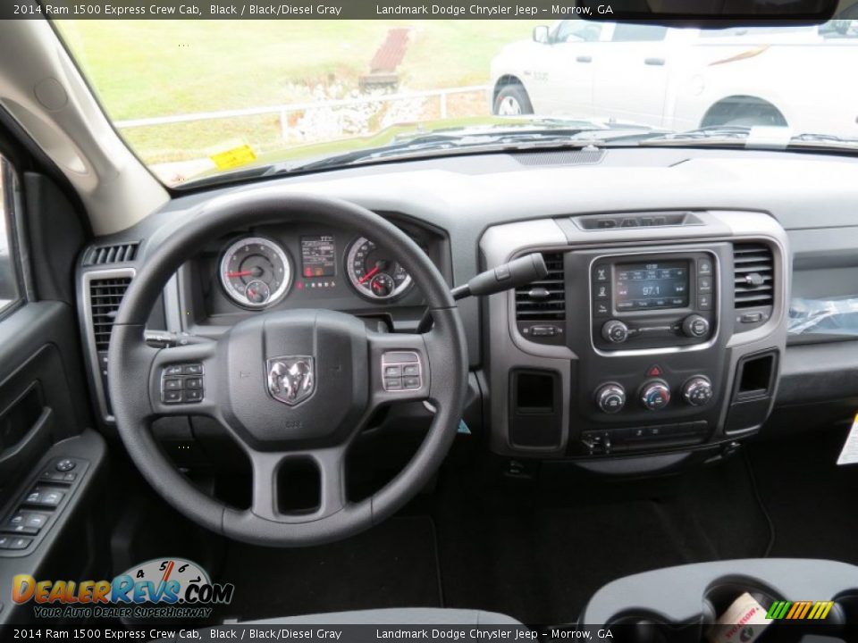 2014 Ram 1500 Express Crew Cab Black / Black/Diesel Gray Photo #8