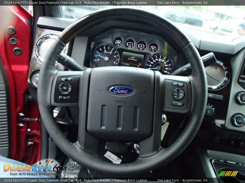 2014 Ford F350 Super Duty Platinum Crew Cab 4x4 Steering Wheel Photo #21
