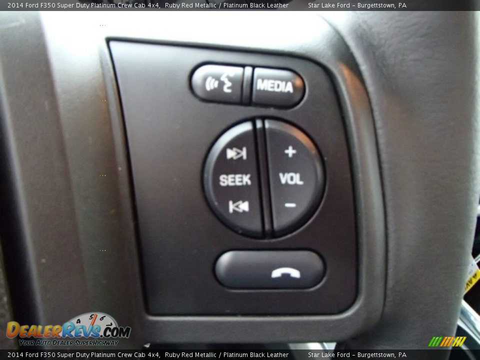 2014 Ford F350 Super Duty Platinum Crew Cab 4x4 Ruby Red Metallic / Platinum Black Leather Photo #23