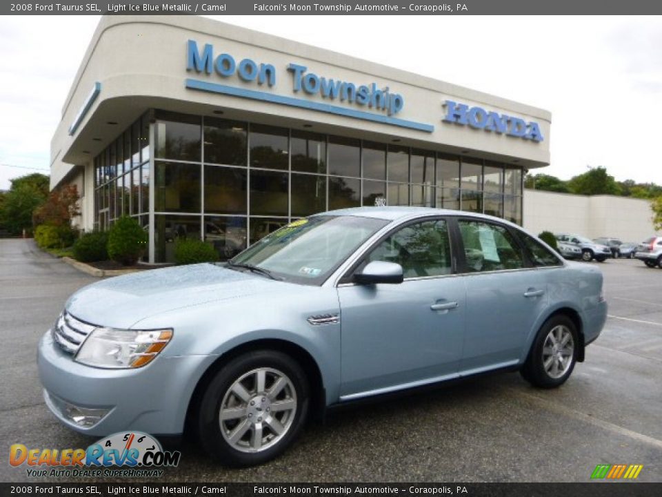 2008 Ford Taurus SEL Light Ice Blue Metallic / Camel Photo #1