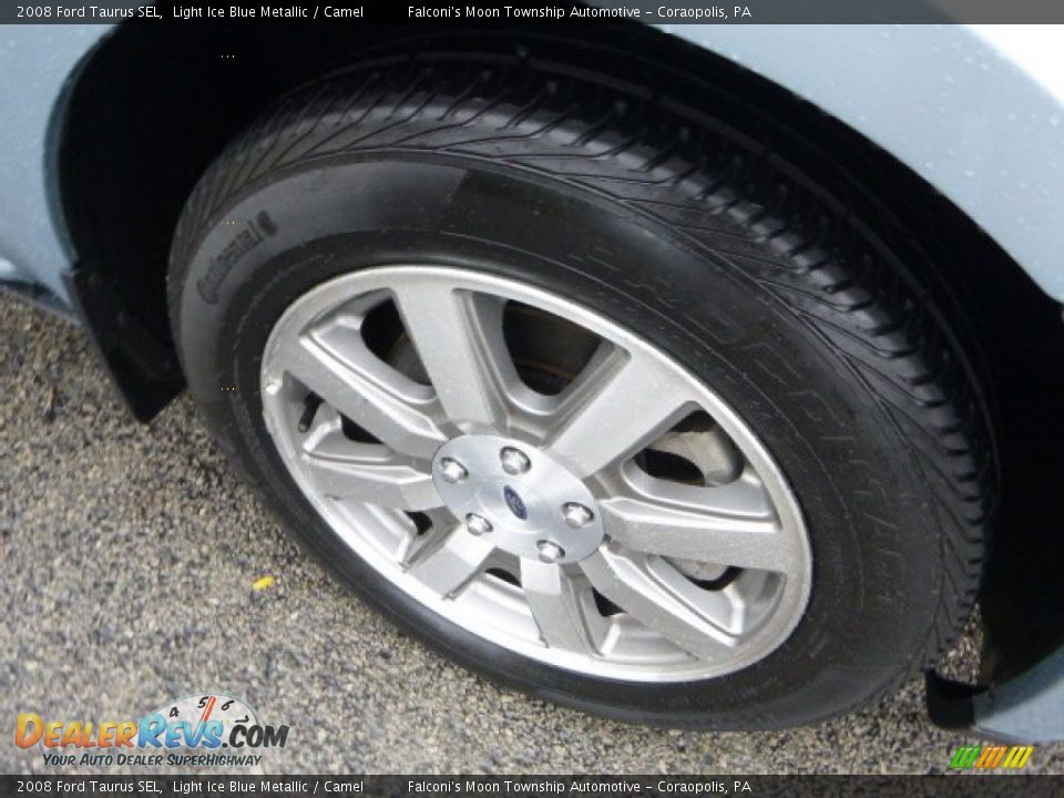2008 Ford Taurus SEL Light Ice Blue Metallic / Camel Photo #9