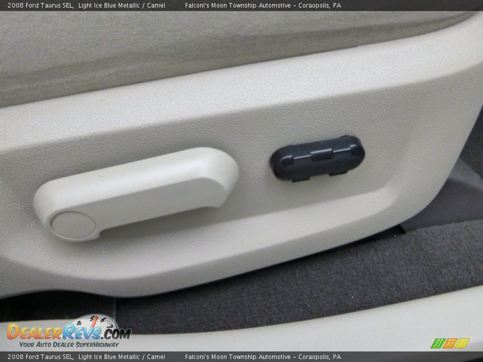 2008 Ford Taurus SEL Light Ice Blue Metallic / Camel Photo #13