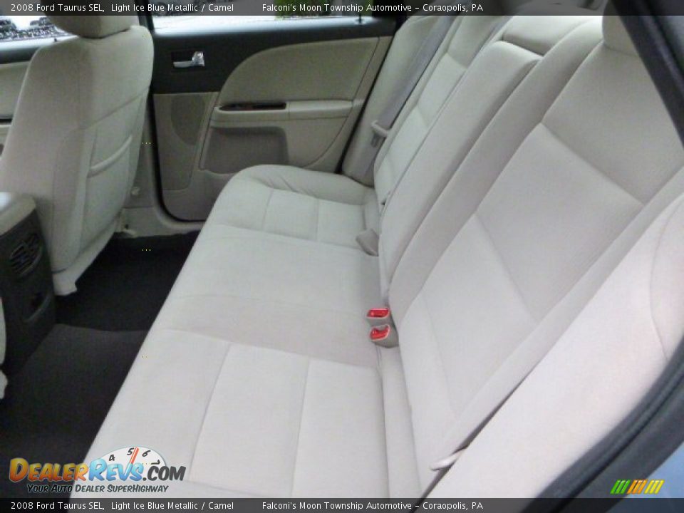 2008 Ford Taurus SEL Light Ice Blue Metallic / Camel Photo #17