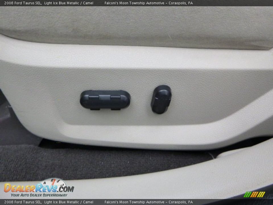 2008 Ford Taurus SEL Light Ice Blue Metallic / Camel Photo #21