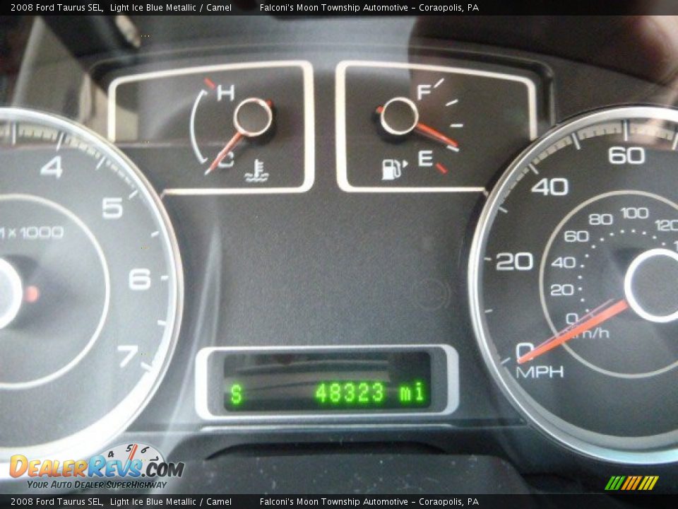 2008 Ford Taurus SEL Light Ice Blue Metallic / Camel Photo #25