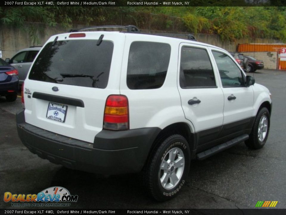 2007 Ford Escape XLT 4WD Oxford White / Medium/Dark Flint Photo #4