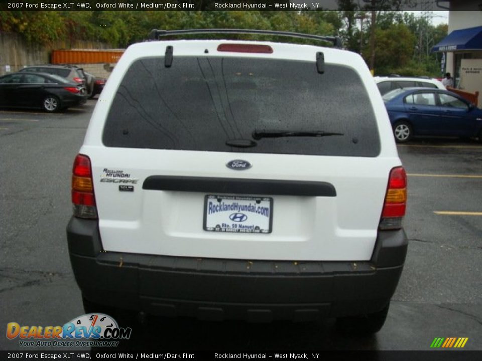 2007 Ford Escape XLT 4WD Oxford White / Medium/Dark Flint Photo #5