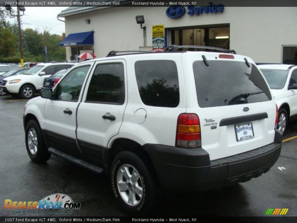 2007 Ford Escape XLT 4WD Oxford White / Medium/Dark Flint Photo #6