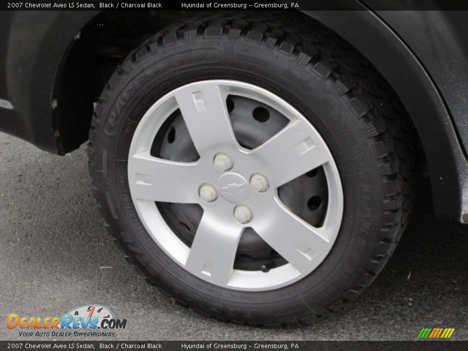 2007 Chevrolet Aveo LS Sedan Black / Charcoal Black Photo #3