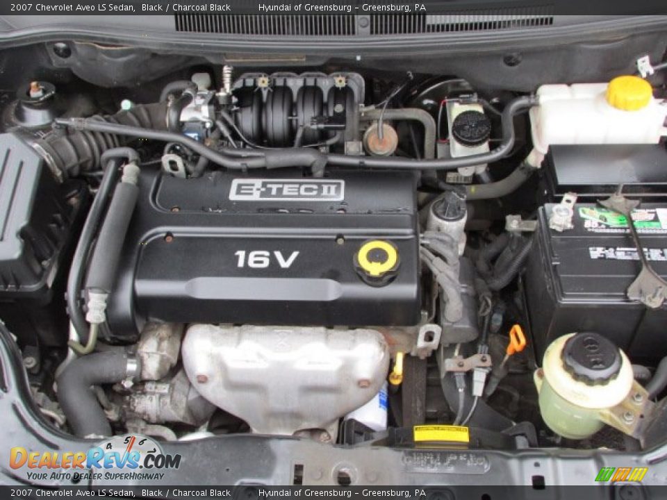 2007 Chevrolet Aveo LS Sedan Black / Charcoal Black Photo #8