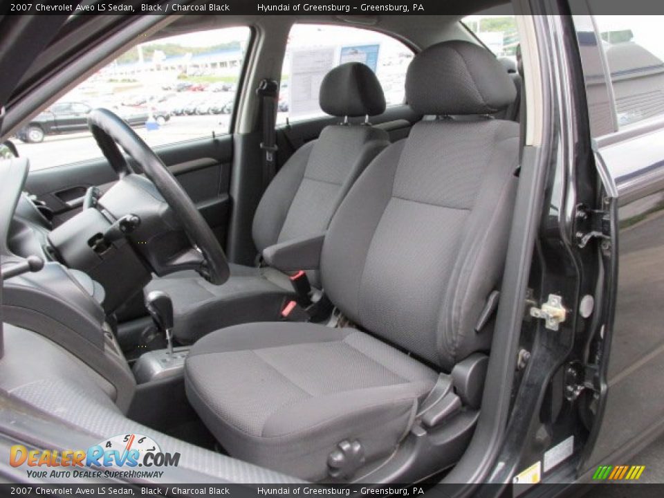 2007 Chevrolet Aveo LS Sedan Black / Charcoal Black Photo #11