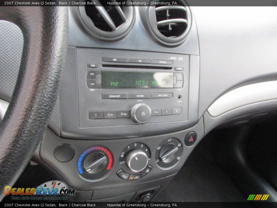 2007 Chevrolet Aveo LS Sedan Black / Charcoal Black Photo #13