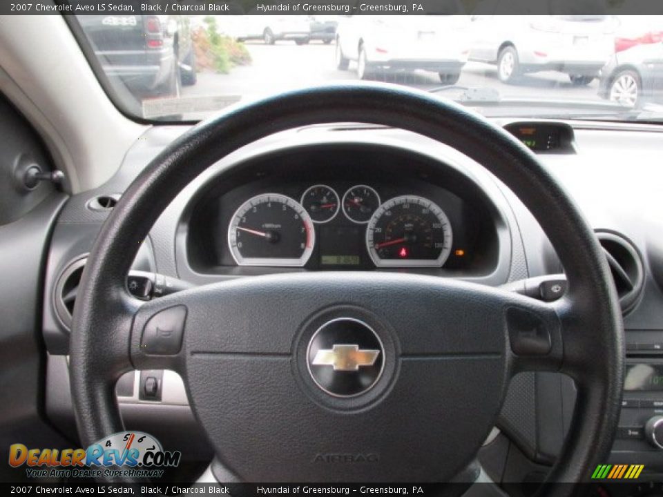 2007 Chevrolet Aveo LS Sedan Black / Charcoal Black Photo #14