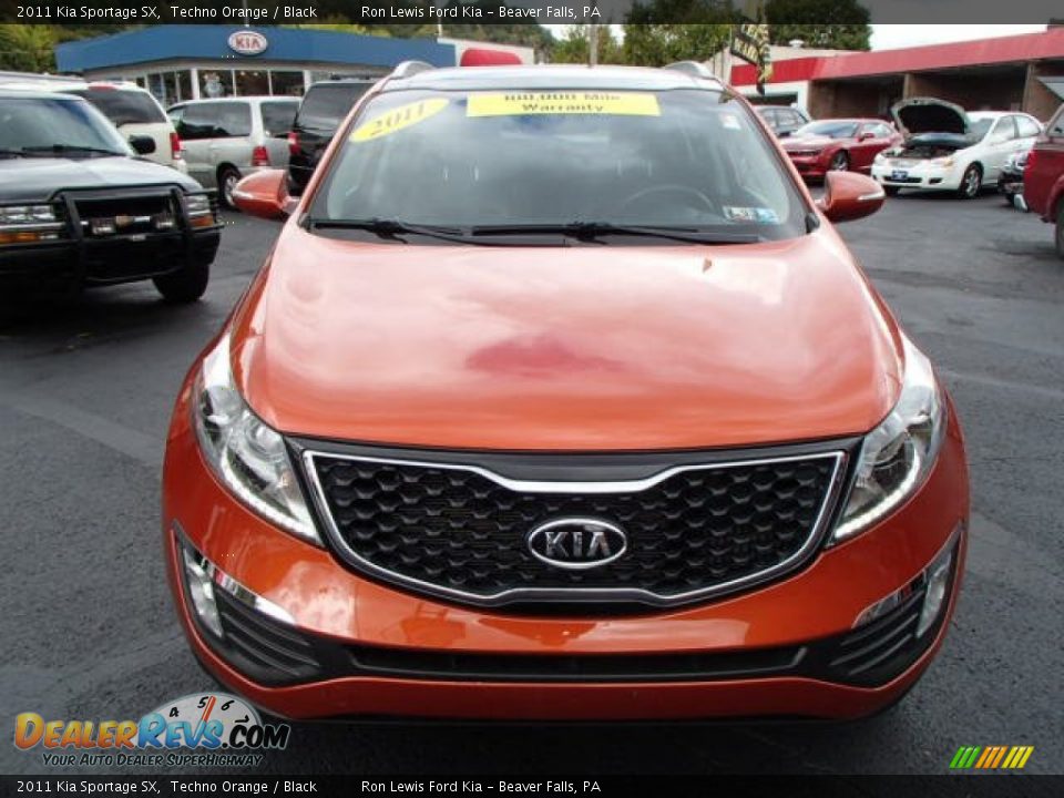 2011 Kia Sportage SX Techno Orange / Black Photo #3
