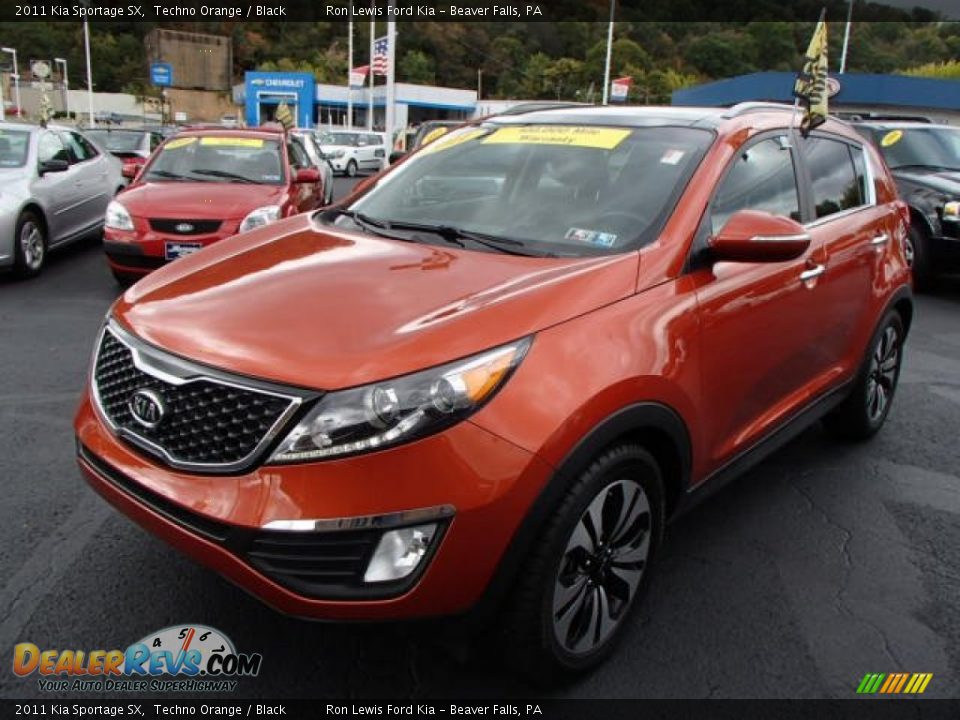 2011 Kia Sportage SX Techno Orange / Black Photo #4