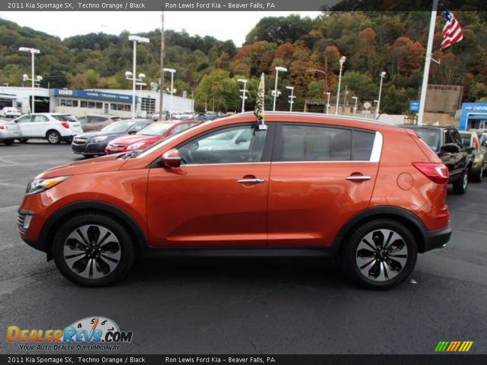 2011 Kia Sportage SX Techno Orange / Black Photo #5