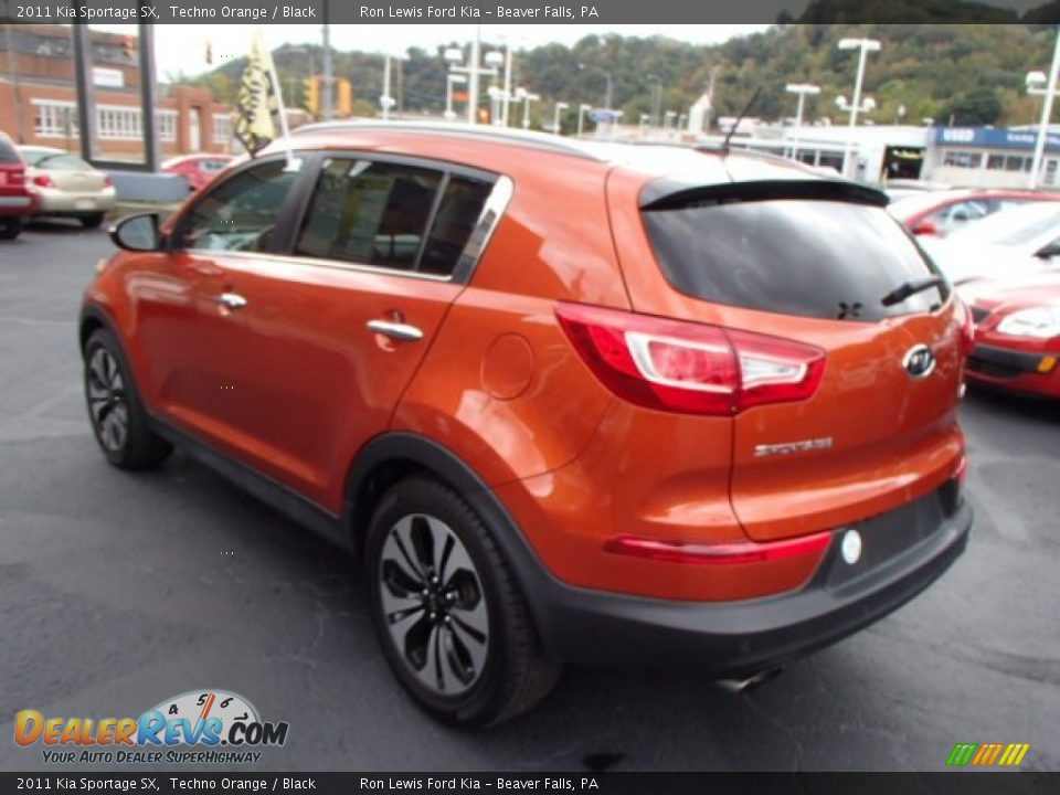 Techno Orange 2011 Kia Sportage SX Photo #6