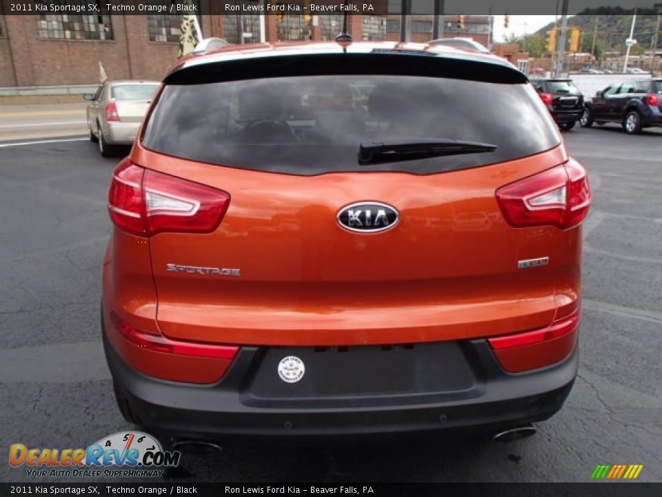 2011 Kia Sportage SX Techno Orange / Black Photo #7