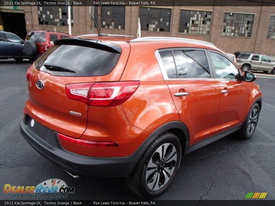 2011 Kia Sportage SX Techno Orange / Black Photo #8
