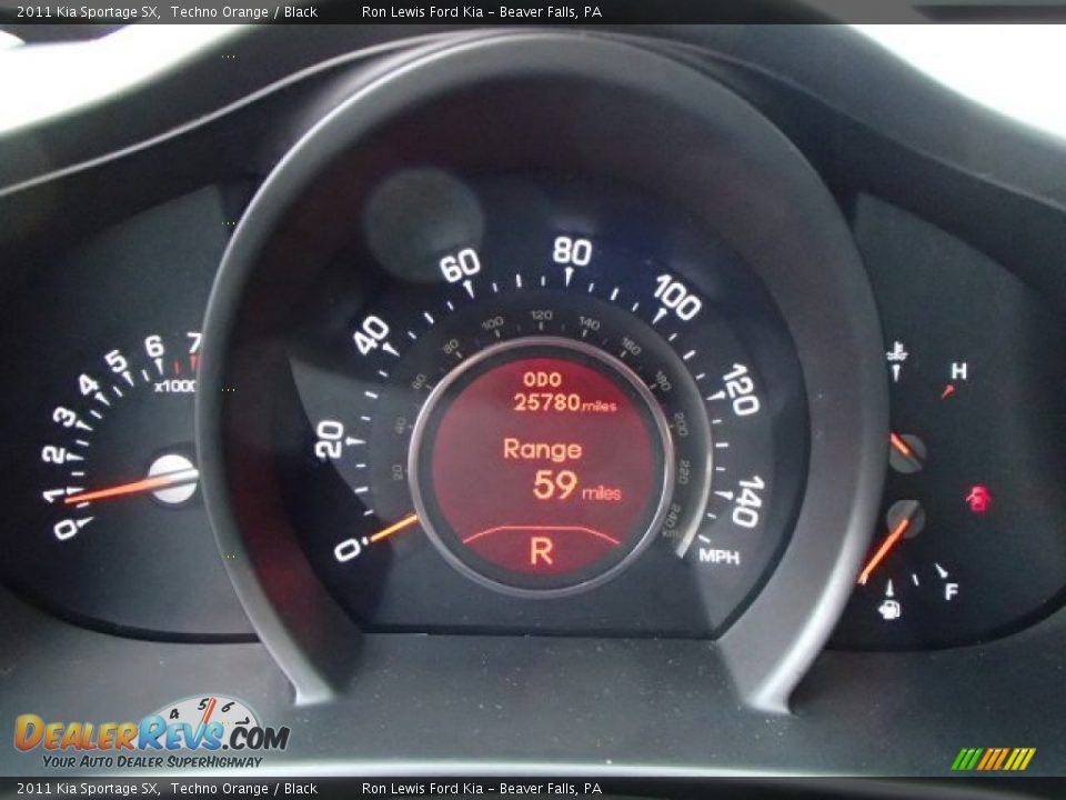 2011 Kia Sportage SX Techno Orange / Black Photo #19