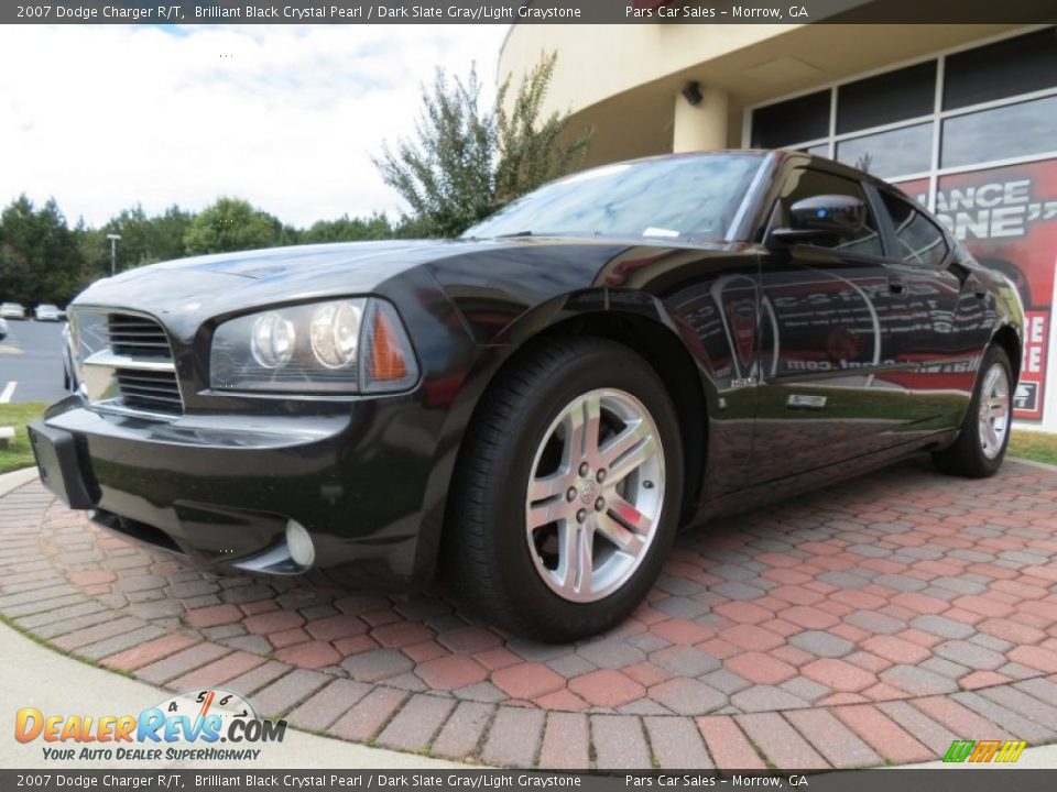 2007 Dodge Charger R/T Brilliant Black Crystal Pearl / Dark Slate Gray/Light Graystone Photo #1