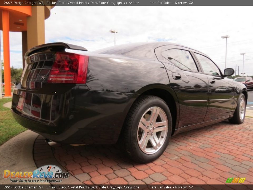 2007 Dodge Charger R/T Brilliant Black Crystal Pearl / Dark Slate Gray/Light Graystone Photo #3