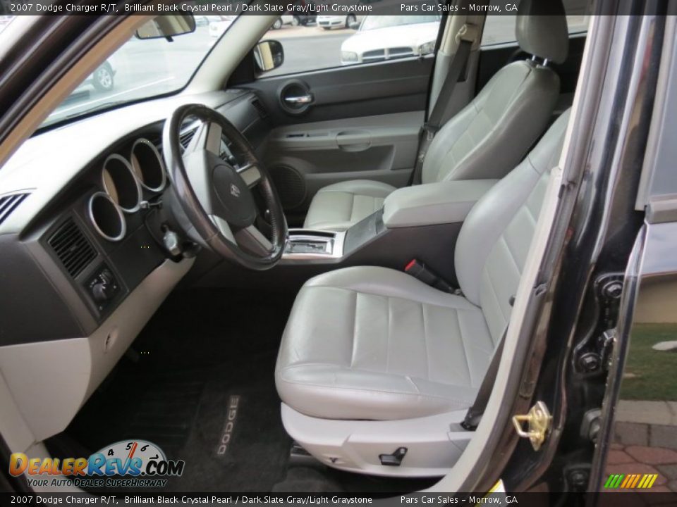 2007 Dodge Charger R/T Brilliant Black Crystal Pearl / Dark Slate Gray/Light Graystone Photo #7