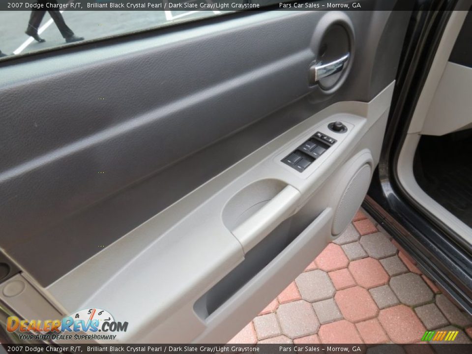 2007 Dodge Charger R/T Brilliant Black Crystal Pearl / Dark Slate Gray/Light Graystone Photo #9
