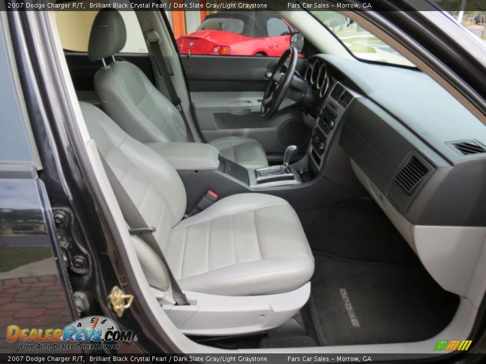 2007 Dodge Charger R/T Brilliant Black Crystal Pearl / Dark Slate Gray/Light Graystone Photo #13