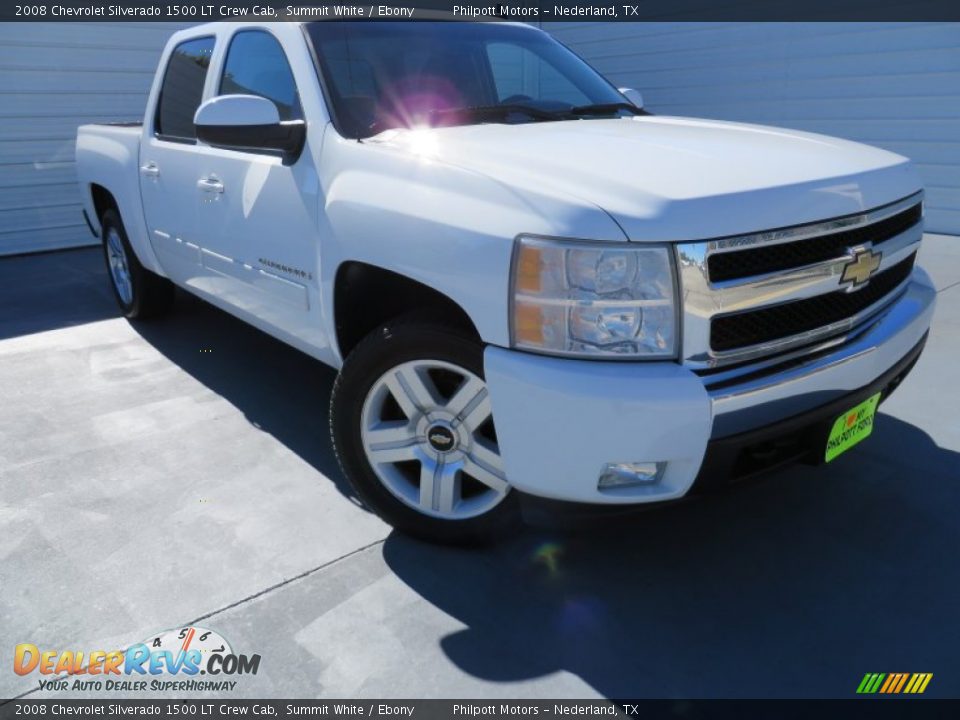 2008 Chevrolet Silverado 1500 LT Crew Cab Summit White / Ebony Photo #1