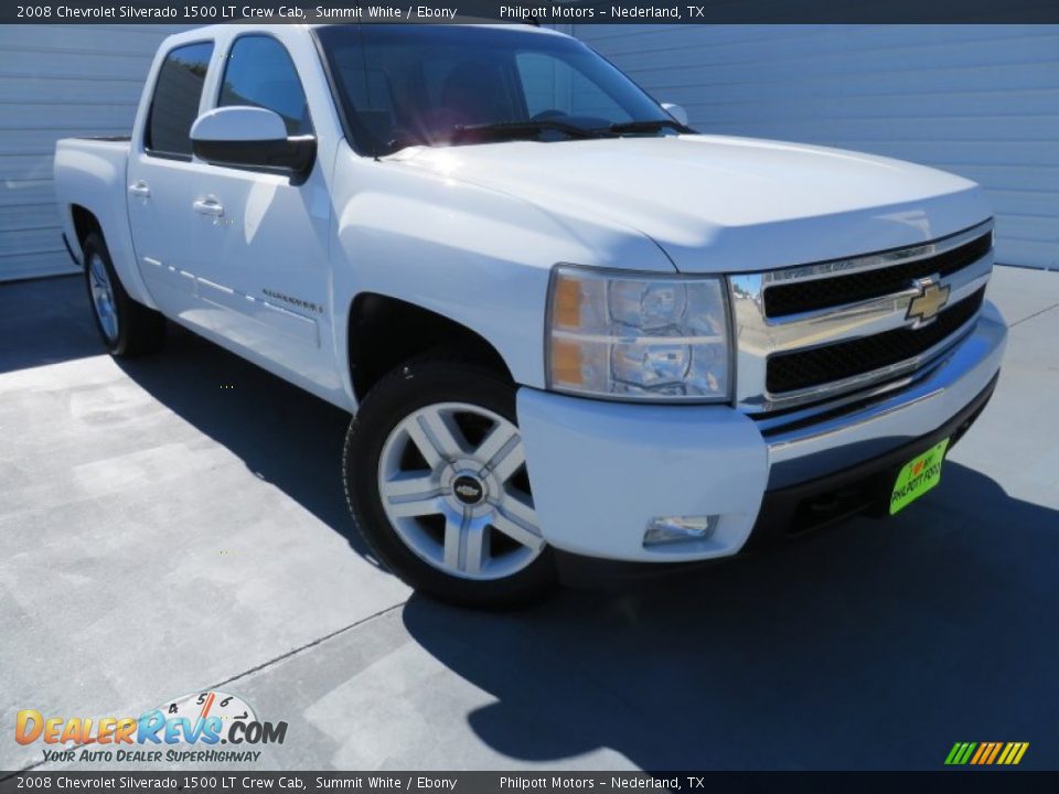 2008 Chevrolet Silverado 1500 LT Crew Cab Summit White / Ebony Photo #2
