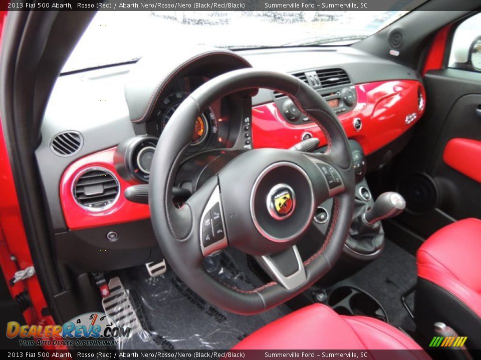 Abarth Nero/Rosso/Nero (Black/Red/Black) Interior - 2013 Fiat 500 Abarth Photo #3
