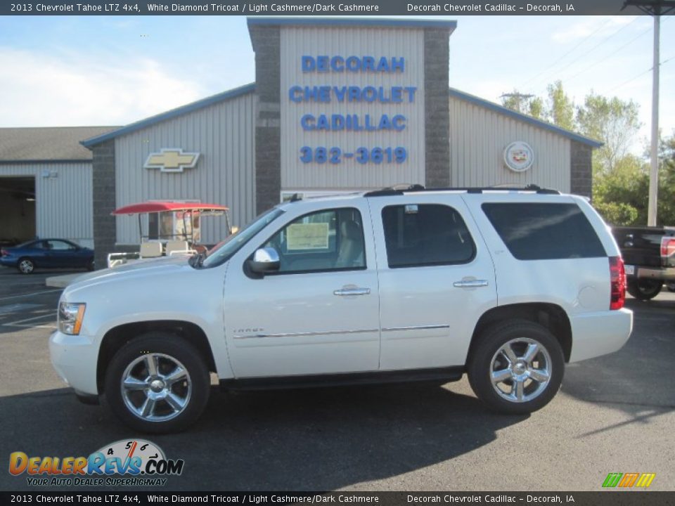 2013 Chevrolet Tahoe LTZ 4x4 White Diamond Tricoat / Light Cashmere/Dark Cashmere Photo #1