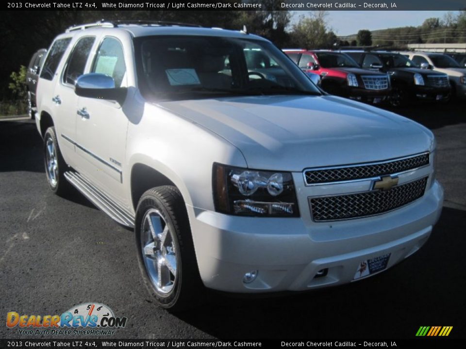2013 Chevrolet Tahoe LTZ 4x4 White Diamond Tricoat / Light Cashmere/Dark Cashmere Photo #2