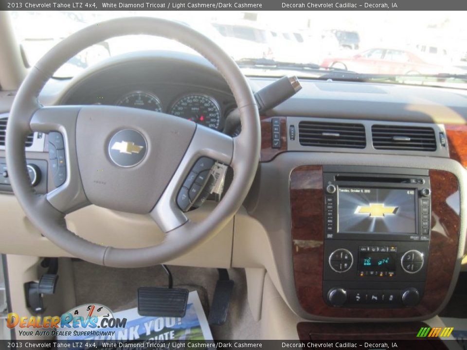 2013 Chevrolet Tahoe LTZ 4x4 White Diamond Tricoat / Light Cashmere/Dark Cashmere Photo #12