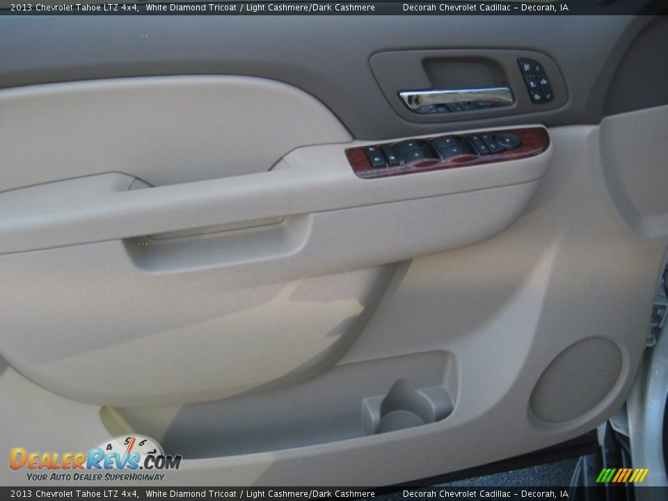 2013 Chevrolet Tahoe LTZ 4x4 White Diamond Tricoat / Light Cashmere/Dark Cashmere Photo #13