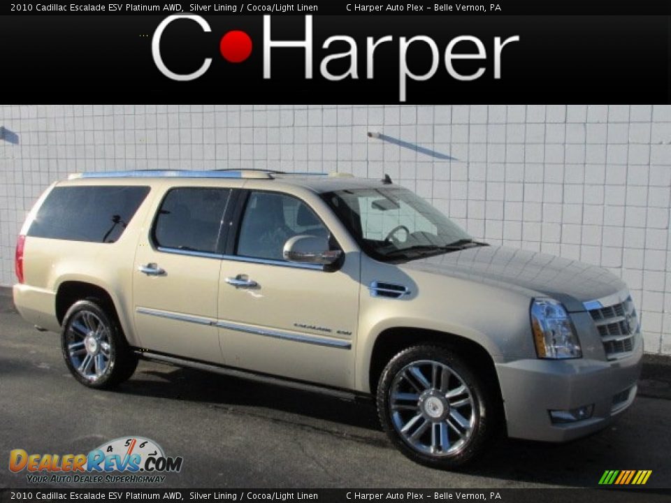 2010 Cadillac Escalade ESV Platinum AWD Silver Lining / Cocoa/Light Linen Photo #1