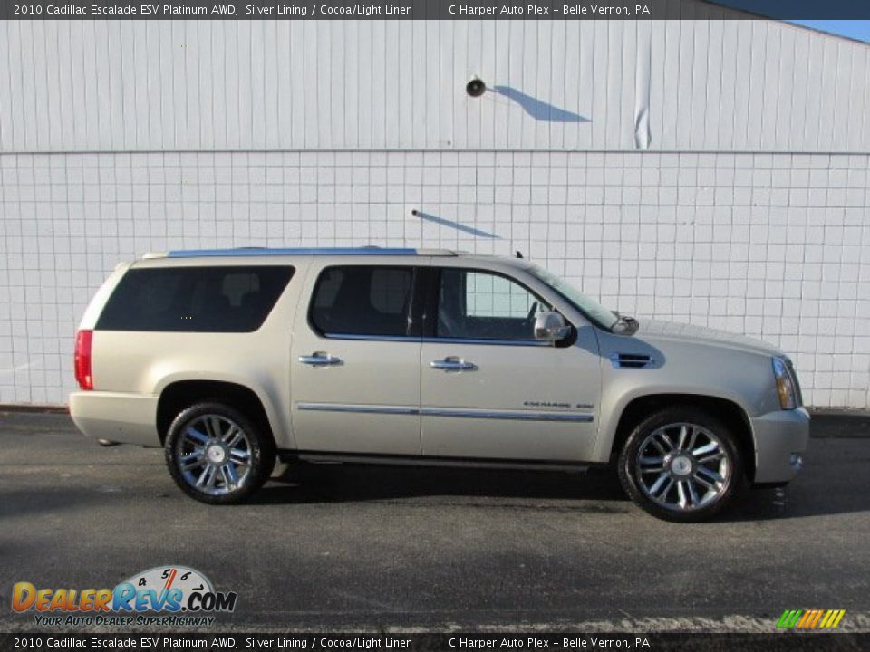 2010 Cadillac Escalade ESV Platinum AWD Silver Lining / Cocoa/Light Linen Photo #2